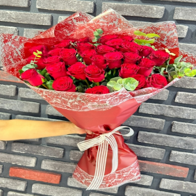  Kemer Florist 25 Red Rose Bouquet