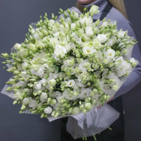  Kemer Florist Large White Lisianthus Bouquet xxl