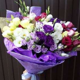  Kemer Flower Colorful Lisianthus Bouquet