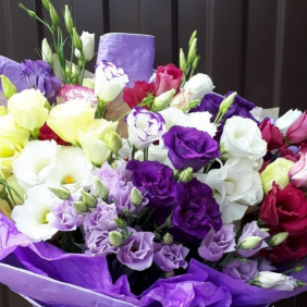  Kemer Flower Colorful Lisianthus Bouquet